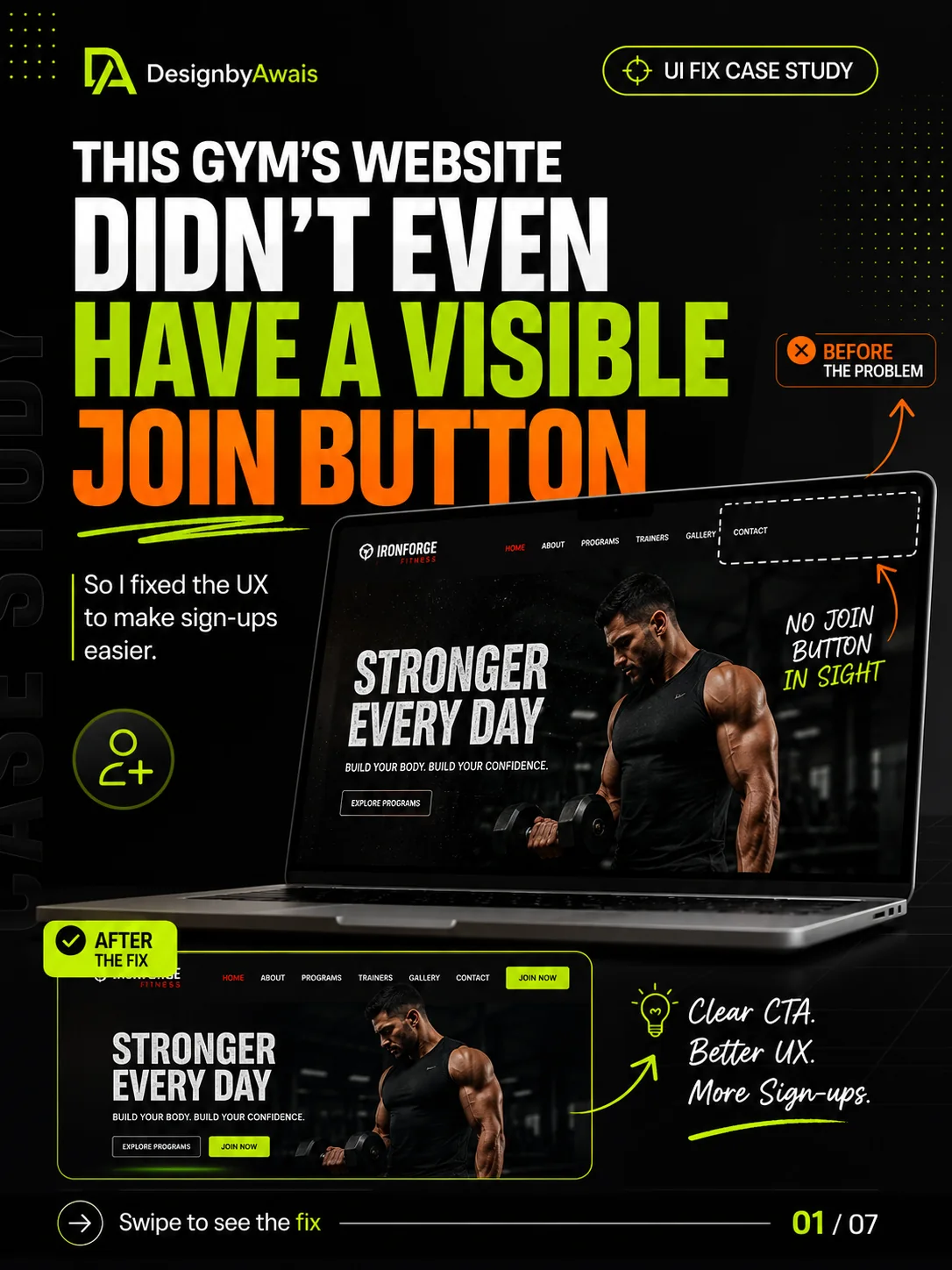 Gym Website Redesign project artwork