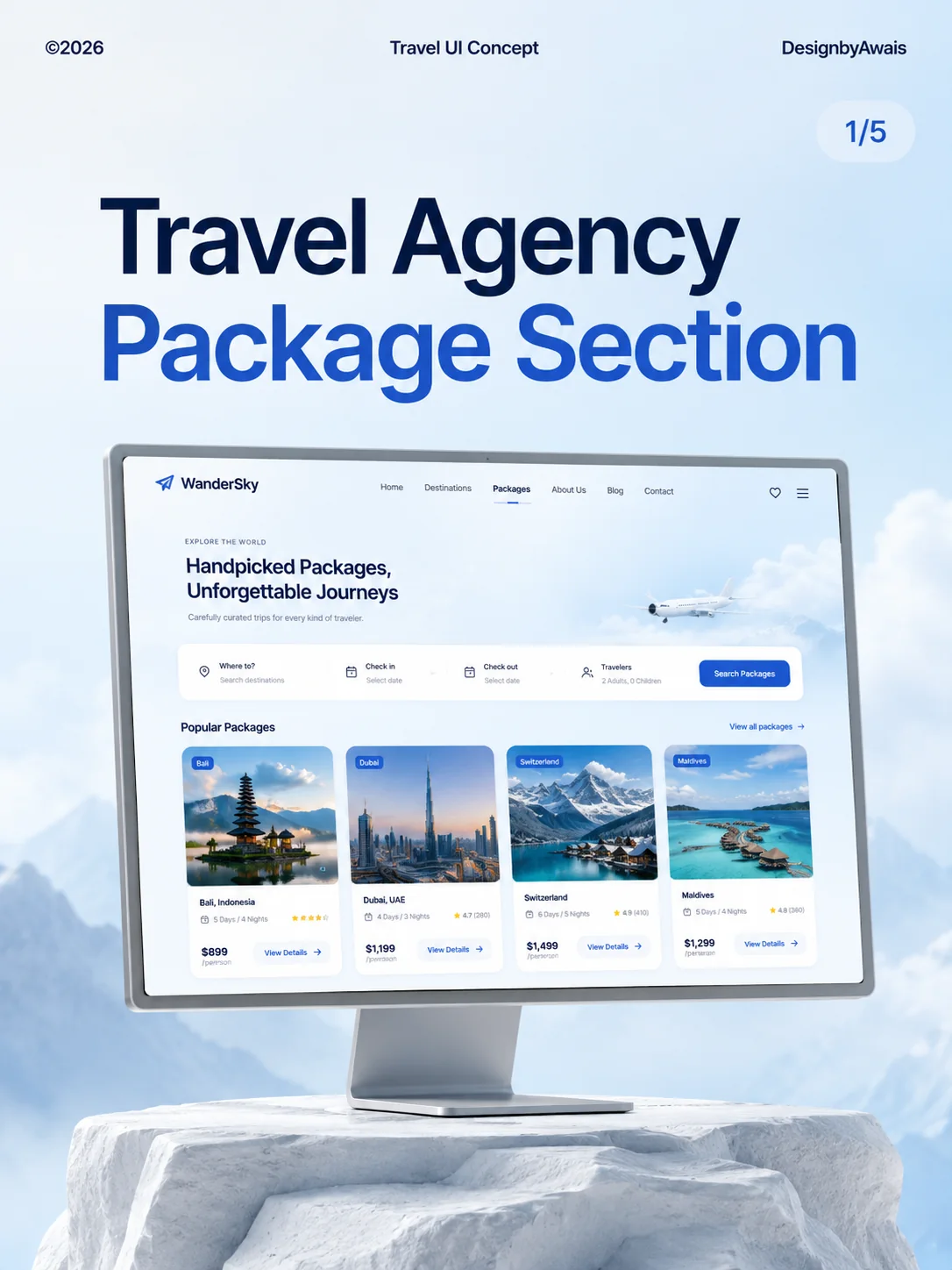 Travel UI Concept design preview